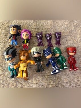 PJ Masks Figures Lot Catboy Owlette Gekko + Mixed Kids Toys Bundle